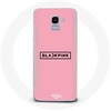 Image de Coque pour Samsung Galaxy A8 2018 Blackpink Groupe de K-pop Logo Fond Rose