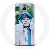 Image de Coque pour Samsung Galaxy J6 2018 BTS Bangtan Sonyeondan Jimin neige Noël bleu