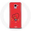 Image de Coque pour Samsung Galaxy J6 2018 BTS Bangtan Garçons BT21 TATA V Fond Rouge