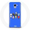 Image de Coque pour Samsung Galaxy A6 2018 BTS BT21 Tata Chimmy Cooky Rj Koya Shooky Et Mang Jouent De la musique Fond Bleu
