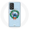 Image de Coque pour Samsung Galaxy A33 5G Stitch neige joyeux Noël bleu