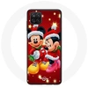 Image de Coque pour Samsung Galaxy A12 Mickey Mouse et Minnie Mouse le jour de Noël