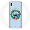 Image de Coque pour Samsung Galaxy A20e Stitch neige joyeux Noël bleu
