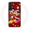 Image de Coque pour Samsung Galaxy S21 FE Mickey Mouse et Minnie Mouse le jour de Noël