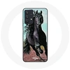 Image de Coque pour Samsung Galaxy A32 5G Cheval Noir De La Race Frisonne