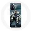 Image de Coque pour Xiaomi Redmi Note 11s 5G Vikings Série Saison 6 Ragnar Lothbrok logo V Epée Gris Fond Brouillard