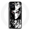 Image de Coque pour Iphone 12 Mini Sangoku Naruto Luffy one piece Dragon Ball Z fond noir et blanc anime manga