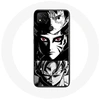 Image de Coque pour Xiaomi Redmi 9C Sangoku Naruto Luffy one piece Dragon Ball Z fond noir et blanc anime manga