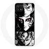 Image de Coque pour Samsung Galaxy A22 5G Sangoku Naruto Luffy one piece Dragon Ball Z fond noir et blanc anime manga