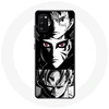 Image de Coque pour Samsung Galaxy A41 Sangoku Naruto Luffy one piece Dragon Ball Z fond noir et blanc anime manga