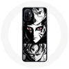 Image de Coque pour Oppo A53 Sangoku Naruto Luffy one piece Dragon Ball Z fond noir et blanc anime manga