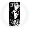 Image de Coque pour Xiaomi Redmi Note 10 5G Sangoku Naruto Luffy one piece Dragon Ball Z fond noir et blanc anime manga