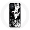 Image de Coque pour Samsung Galaxy A51 4G Sangoku Naruto Luffy one piece Dragon Ball Z fond noir et blanc anime manga