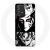 Image de Coque pour Samsung Galaxy A52 Sangoku Naruto Luffy one piece Dragon Ball Z fond noir et blanc anime manga