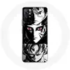 Image de Coque pour Xiaomi Redmi Note 11s 5G Sangoku Naruto Luffy one piece Dragon Ball Z fond noir et blanc anime manga