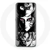 Image de Coque pour Samsung Galaxy A3 2017 Sangoku Naruto Luffy one piece Dragon Ball Z fond noir et blanc anime manga