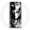 Image de Coque pour Samsung Galaxy A10 Sangoku Naruto Luffy one piece Dragon Ball Z fond noir et blanc anime manga