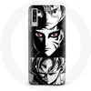 Image de Coque pour Samsung Galaxy A70 Sangoku Naruto Luffy one piece Dragon Ball Z fond noir et blanc anime manga