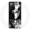 Image de Coque pour Samsung Galaxy S20 FE Sangoku Naruto Luffy one piece Dragon Ball Z fond noir et blanc anime manga