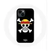 Image de Coque pour Iphone 14 One Piece Manga Tete de Mort Fond Noir