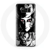 Image de Coque pour Samsung Galaxy S8 Sangoku Naruto Luffy one piece Dragon Ball Z fond noir et blanc anime manga