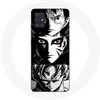 Image de Coque pour Samsung Galaxy A51 5G Sangoku Naruto Luffy one piece Dragon Ball Z fond noir et blanc anime manga
