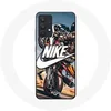 Image de Coque pour Samsung Galaxy A13 5G Nike Logo Blanc Roue Moto