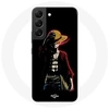 Image de Coque pour Samsung Galaxy S21 FE One Piece Manga Anime Luffy Fond Noir