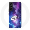Image de Coque pour Samsung Galaxy S21 FE Nike Logo Blanc Espace Coloré