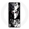 Image de Coque Xiaomi Redmi Note 12 Pro 5G Sangoku Naruto Luffy one piece Dragon Ball Z fond noir et blanc, anime manga