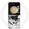 Image de Coque Samsung Galaxy Z Flip5 Le loup et la louve Animal noir et blonc