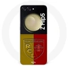 Image de Coque Samsung Galaxy Z Flip5 RCL LENS Logo fond jaune et rouge