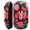 Image de Souris noir sans Fil Tête de lion avec fleurs et feuilles