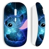 Image de Souris blanc sans Fil Stitch bleu frand bleu