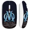 Image de Souris blanc sans Fil OM logo bleue et dorée stade