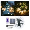 Image de Guirlande lumineuse solaire d'ampoule de boule étanche 10m LED lumineux blanc chaud