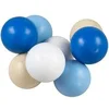 Image de 8 boules en bois éveil bleu