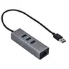 Image de USB 3.0 Metal 3-Port - Concentrateur (hub) - 3 x SuperSpeed USB 3.0 + 1 x 10/100/1000 - de bureau
