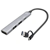 Image de - Concentrateur (hub) - USB-C/USB-A, métal - 1 x SuperSpeed USB 3.0 + 3 x USB 2.0 - de bureau