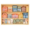 Image de Blocs de ville en bois- Maisons, personnages et accessoires