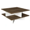 Image de - Table basse design scandinave Hamton - L. 60 x H. 31 cm - Marron noix - Hamton