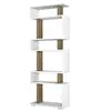 Image de - Etagère bibliothèque design scandinave Blok - L. 60 x H. 165 cm - Blanc - Blok