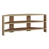 Image de - Meuble TV d'angle design scandinave Thales - L. 114 x H. 45 cm - Marron - Thales