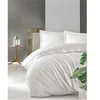 Image de Parure de lit - 129CTN63488 - 1 housse de couette 220 x 240 cm + 2 taies d'oreiller 60 x 60 cm - Satiné 100% coton - Blanc
