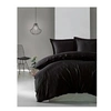 Image de Parure de lit - 129CTN63492 - 1 housse de couette 220 x 240 cm + 2 taies d'oreiller 60 x 60 cm - Satiné 100% coton - Noir