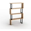 Image de - Etagère bibliothèque design industriel Ceylan - L. 80 x H. 128 cm - Noir - Ceylan