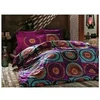 Image de Parure de lit - 182TRK62220 - 1 housse de couette 220 x 240 cm + 2 taies d'oreiller 60 x 60 cm - 100% coton ranforcé - Fuchsia