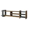 Image de - Meuble TV design Zeyna - L. 156 x H. 40 cm - Gris anthracite - Zeyna