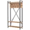 Image de - Table basse design industriel Atlantic - L. 105 x H. 55 cm - Marron pin - Sapphire