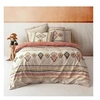 Image de Parure de lit - 129CTN62802 - 1 housse de couette 220 x 240 cm + 2 taies d'oreiller 60 x 60 cm - 100% coton ranforcé - Rouge